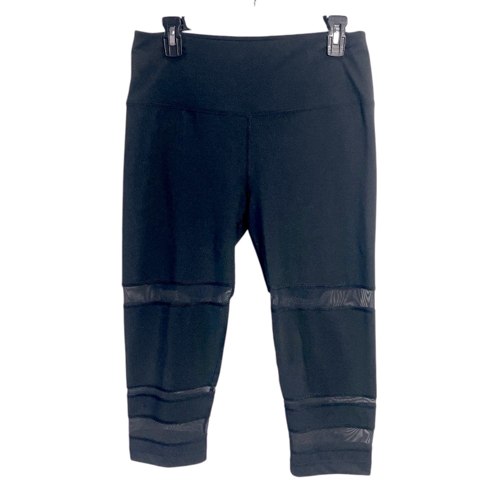 Reebok Workout Pants Leggings With Mesh- Large